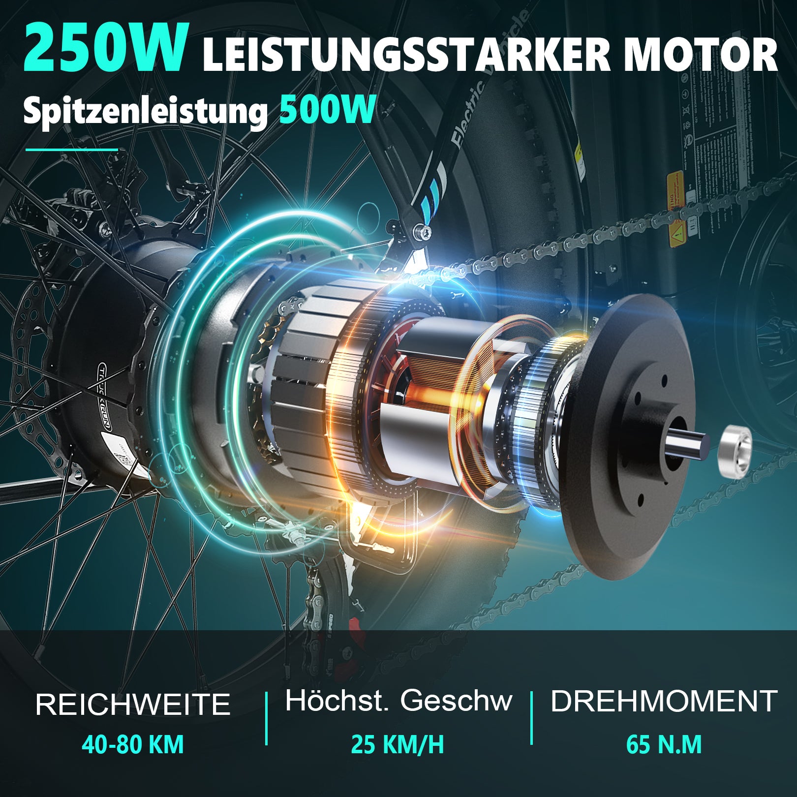 VIVI Elektrofahrrad für Pendler 3.0" Faltbares Elektrofahrrad mit dicken Reifen