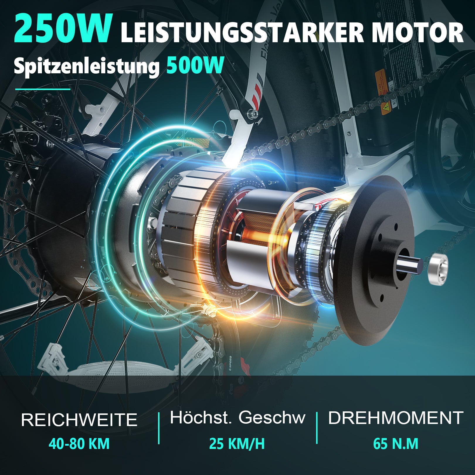 VIVI Elektrofahrrad für Pendler 3.0" Faltbares Elektrofahrrad mit dicken Reifen