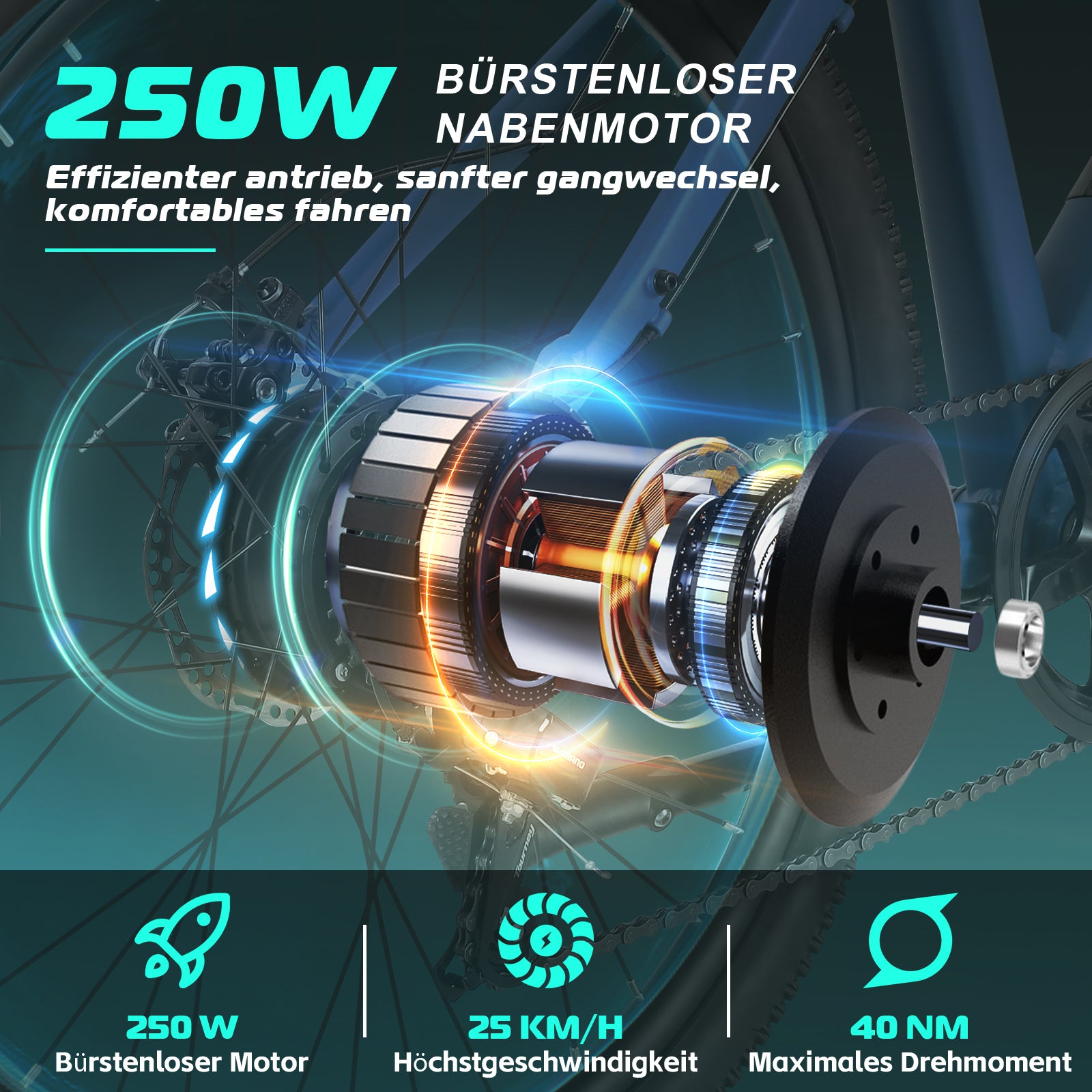 Vivi Electric Bike Pendler Hardtail Electric Mountain Bike