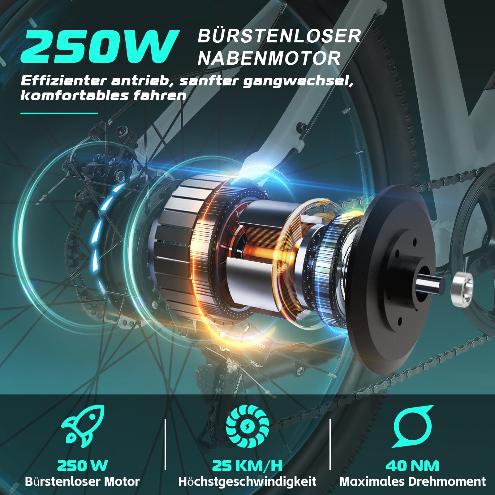 Vivi Electric Bike Pendler Hardtail Electric Mountain Bike