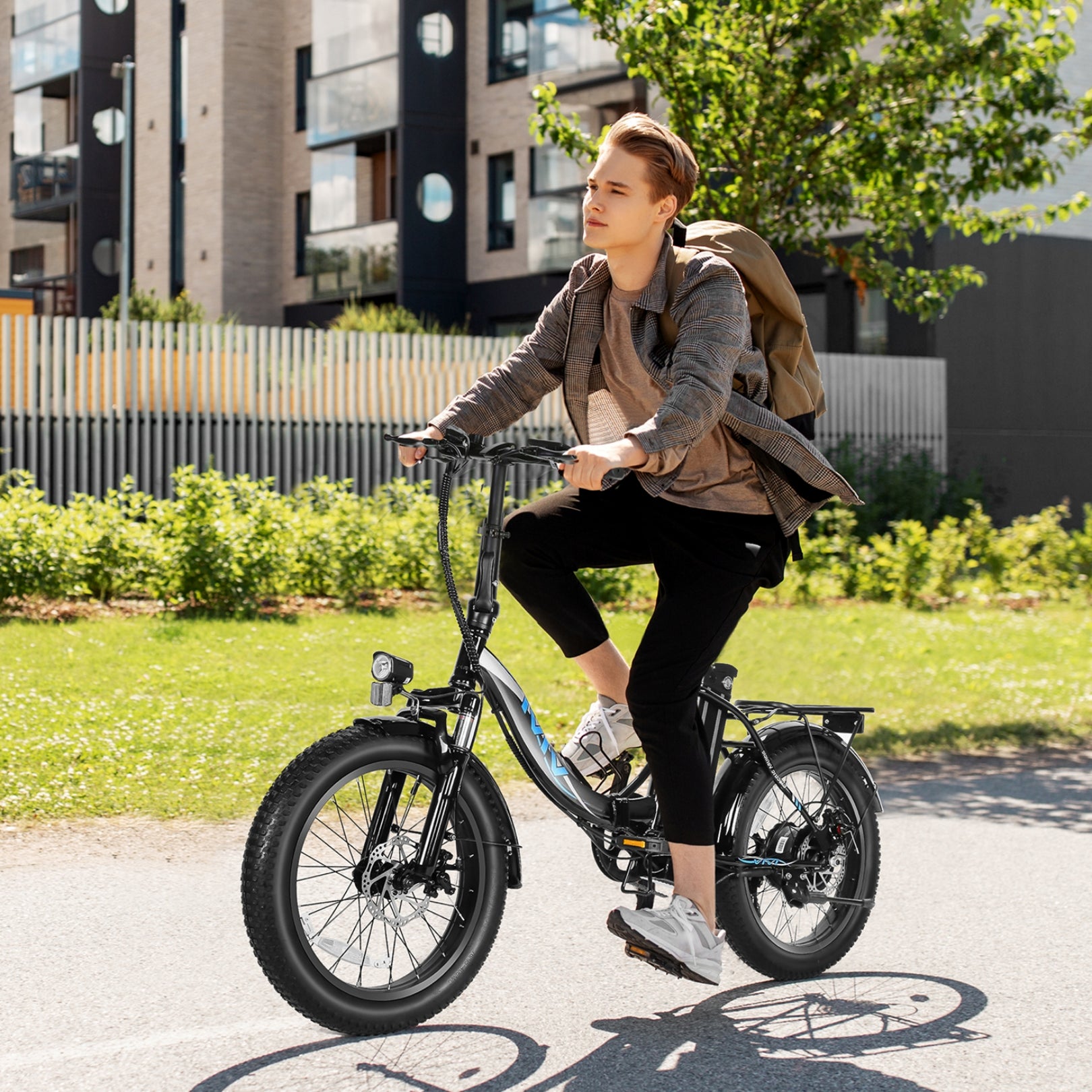 VIVI Elektrofahrrad für Pendler 3.0" Faltbares Elektrofahrrad mit dicken Reifen